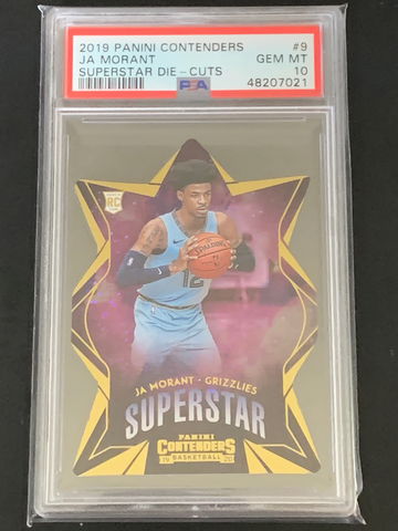 2019/20 Panini Contenders Ja Morant Superstar Die-Cuts PSA 10