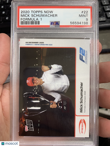 2020 Topps Now Formula 1 Mick Schumacher #22 PSA 9