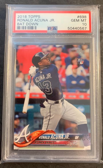 2018 Ronald Acuna Jr. Bat Down PSA 10