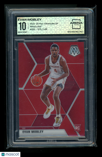 2021-22 Panini Chronicles Mosaic Red Evan Mobley #252 /149 RC Arena Club 10