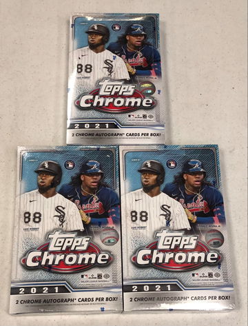 3X 2021 TOPPS CHROME BASEBALL HOBBY BOX - SUPPORT A LOCAL CARD SHOP!