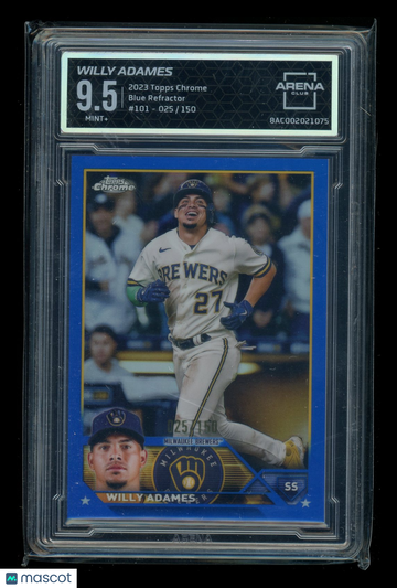 2023 Topps Chrome Blue Refractor Willy Adames #101 /150 Arena Club 9.5