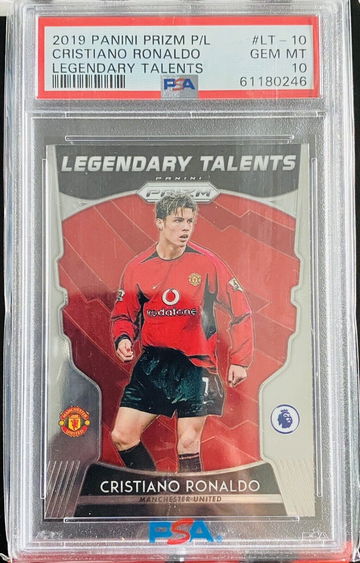 Cristiano Ronaldo PSA 10 Prizm Legendary Talents Manchester United 2019 P/L