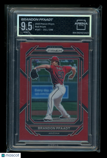 2023 Panini Prizm Brandon Pfaadt #141 Red /199 Arena Club 9.5