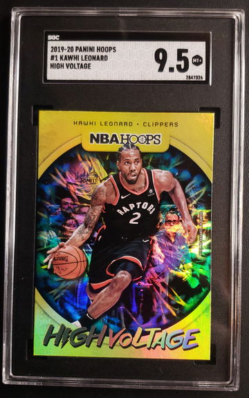 2019-20 Panini Hoops Kawhi Leonard High Voltage #1 SGC 9.5