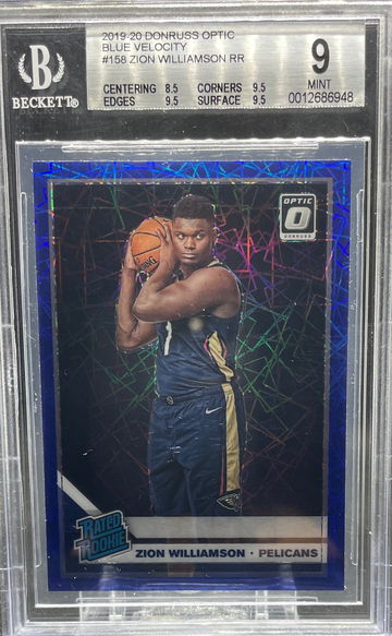 2019 Donruss Optic Zion Williamson Blue Velocity 