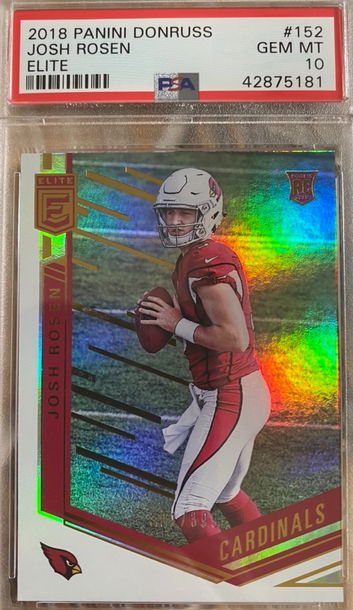 Josh Rosen 2018 Donruss Elite SP /399 PSA 10