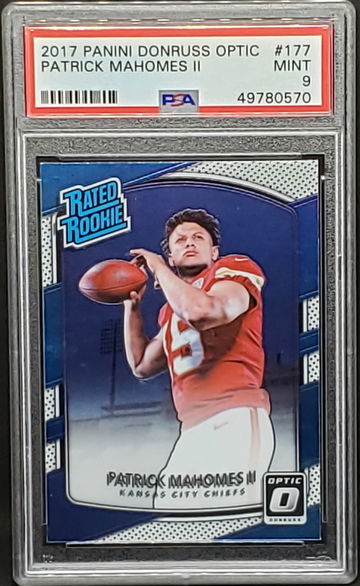 2017 Optic Patrick Mahomes Rated Rookie PSA 9
