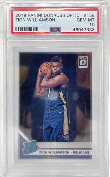2019 Panini Donruss Optic Zion Williamson #158 RC Rookie PSA 10 