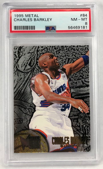 Charles Barkley 1995 Fleer Metal Silver Spotlight PSA 8 #84
