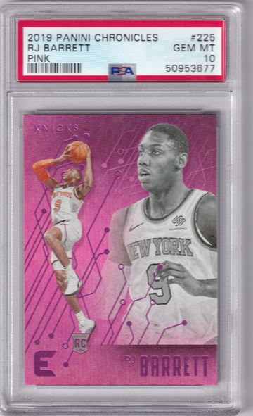 2019 Panini Chronicles RJ Barrett Essentials Pink #225 PSA 10