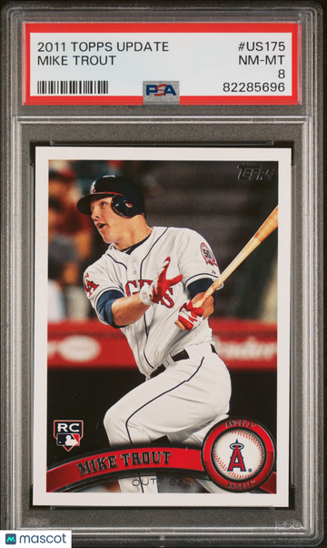 2011 Topps Update Mike Trout #US175 Rookie RC PSA 8