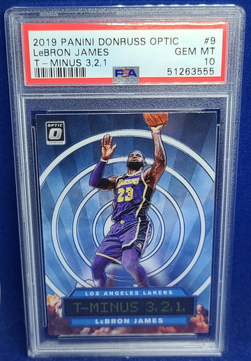 2019 Panini Donruss Optic Lebron James T-Minus 3,2,1 PSA 10