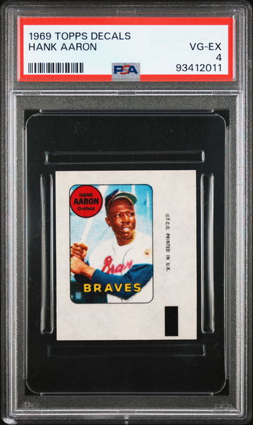 1969 Topps Decals Hank Aaron #1 PSA 4