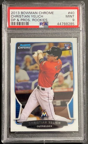 2013 Bowman Chrome Christian Yelich  RC PSA 9