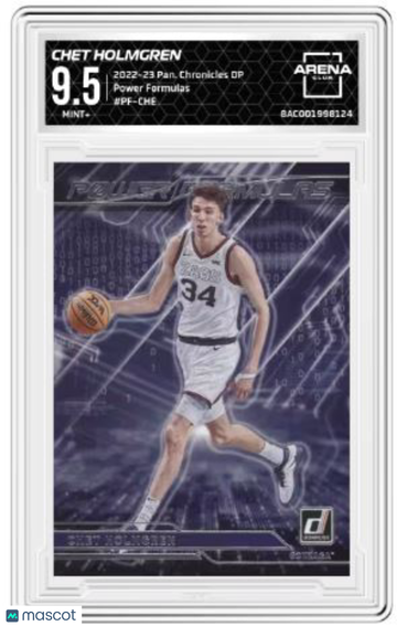 2022-23 Panini Chronicles Draft Picks Chet Holmgren #PF-CHE Power Formulas Arena Club 9.5