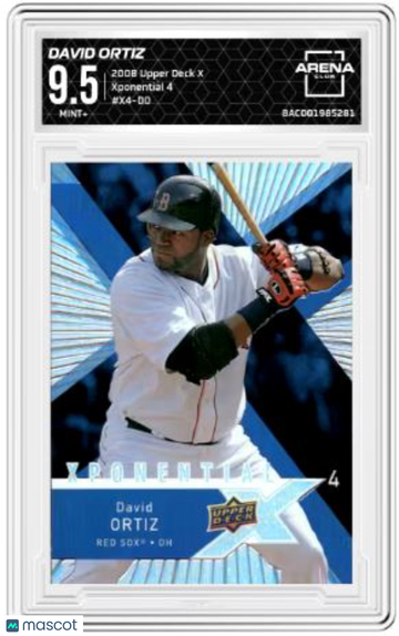 2008 Upper Deck X David Ortiz #X4-DO Xponential 4 Arena Club 9.5