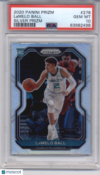 2020-21 Panini Prizm LaMelo Ball #278 Silver Prizm Rookie PSA 10