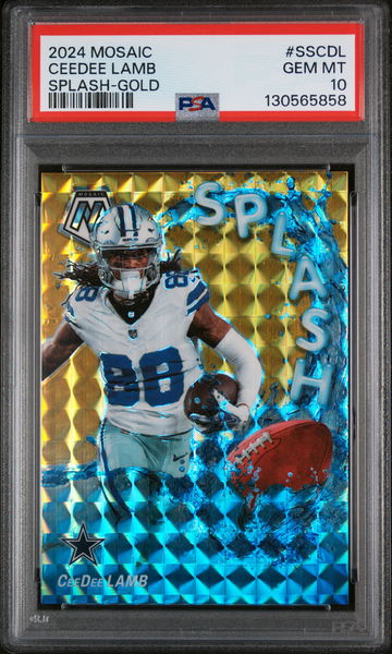 2024 Panini Mosaic Splash Gold Ceedee Lamb #SSCDL /10 PSA 10