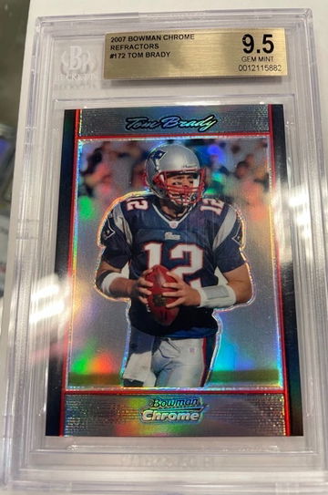 Tom Brady 2007 Bowman Chrome Refractor BGS 9.5