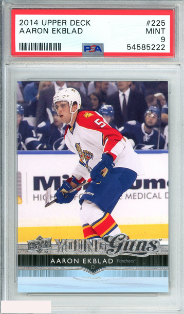 2014 UPPER DECK AARON EKBLAD #225 FLORIDA PANTHERS ROOKIE RC PSA 9 MINT