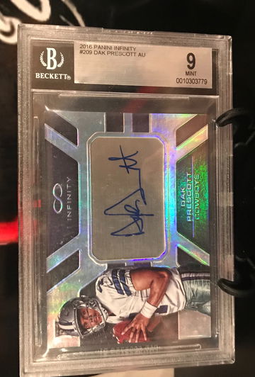 2016 Dak Prescott Infinity rookie auto /288 BGS 9 10 auto