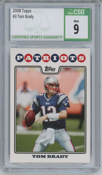 2008 Topps Tom Brady #3 CSG 9 MINT