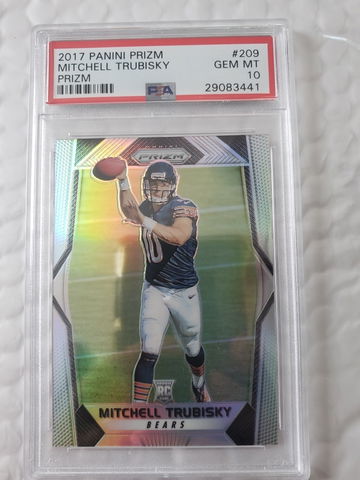 MITCHELL TRUBISKY 2017 Prizm Silver SP RC PSA 10