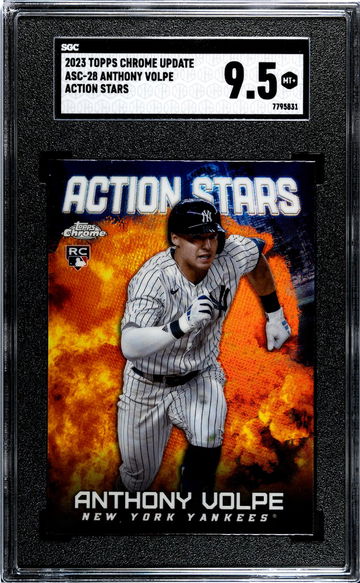 2023 Topps Chrome Update #ASC-28 Anthony Volpe Action Stars SGC 9.5