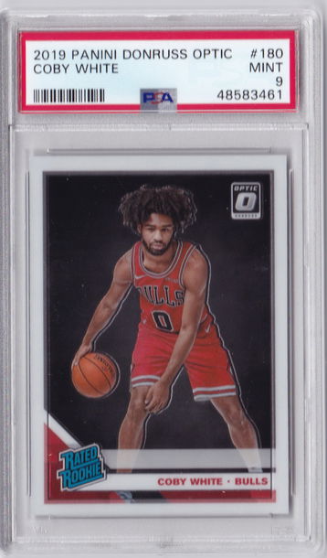 Coby White 2019 Optic PSA 9 Rookie