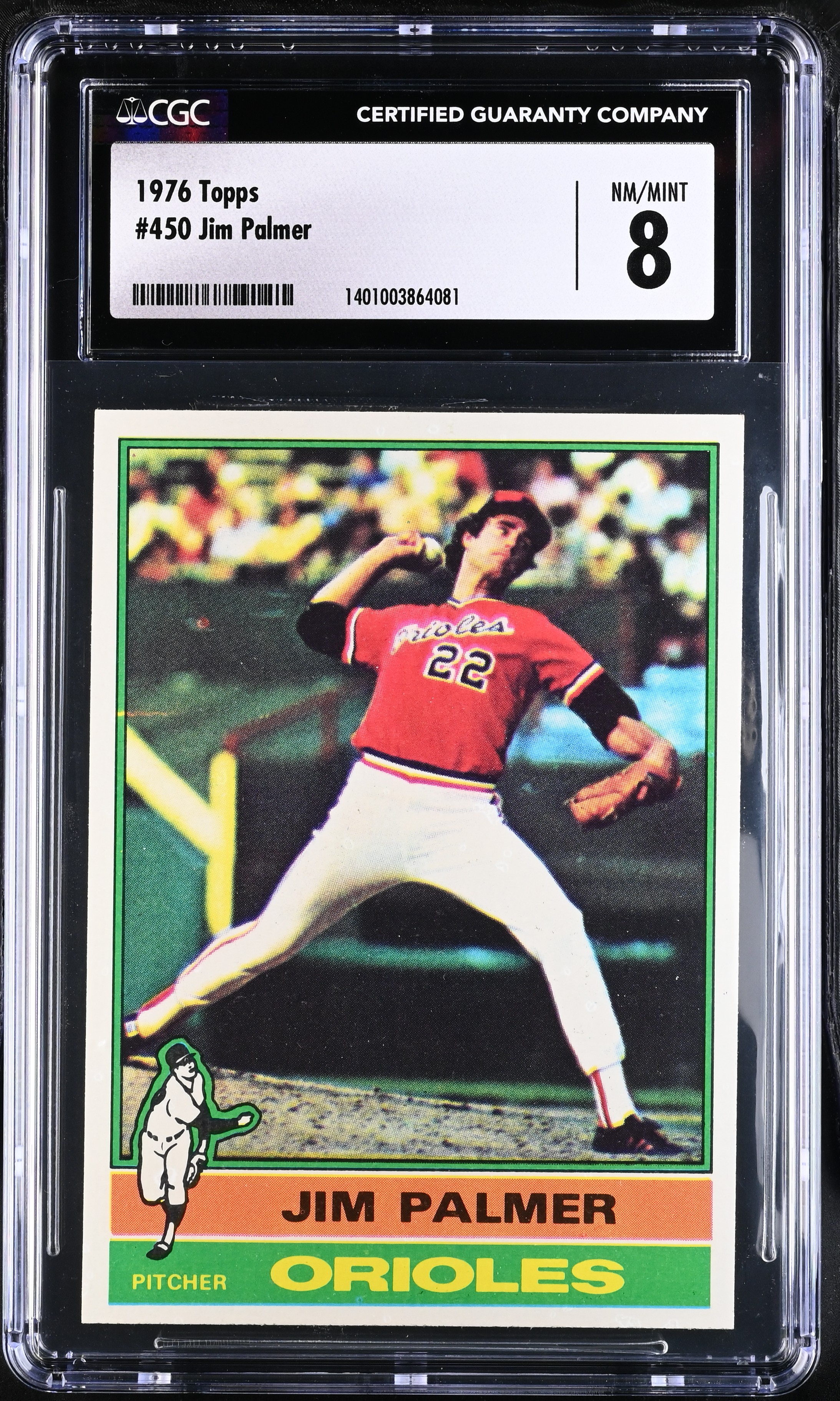 1976 Topps Jim Palmer #450 CGC 8 P1369