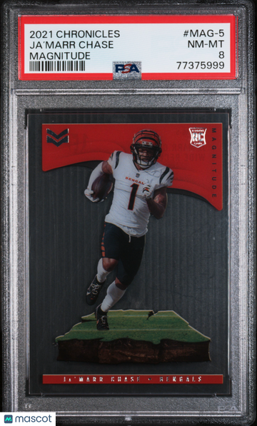 2021 Panini Chronicles Magnitude Ja’Marr Chase #MAG-5 PSA 8