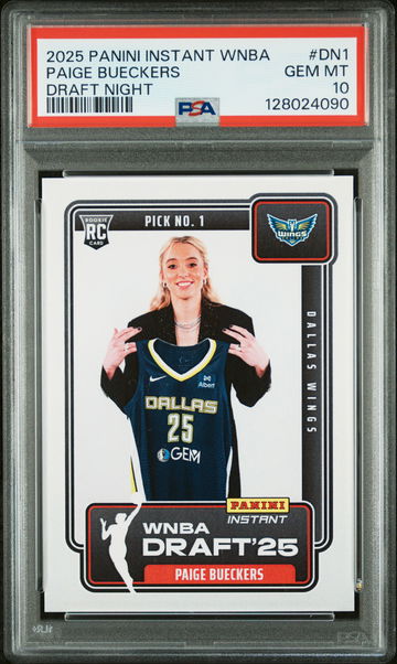 2025 Panini Instant WNBA Draft Night Paige Bueckers #DN-1 /67412 /1 PSA 10