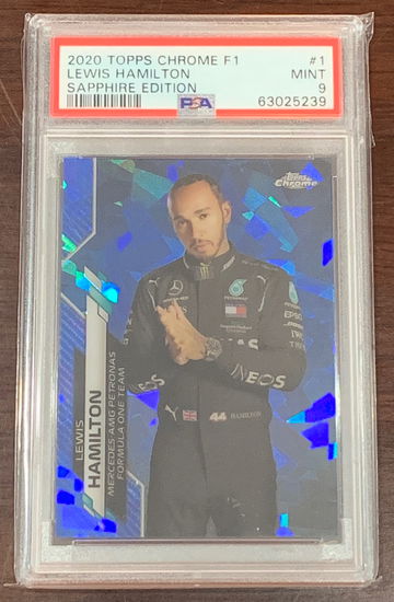 2020 Topps Chrome Formula 1 F1 Sapphire Lewis Hamilton PSA 9