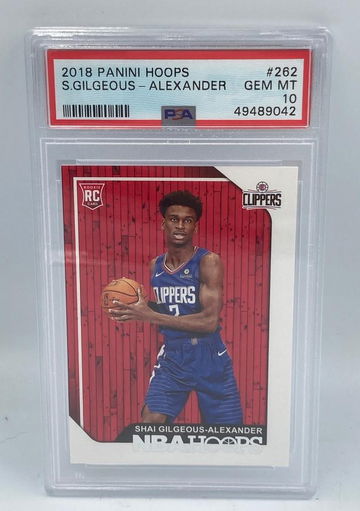 2018 HOOPS SHAI GILGEOUS-ALEXANDER #262 RC PSA 10 CLIPPERS
