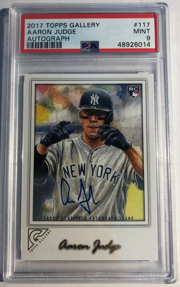 2017 Topps Gallery Aaron Judge RC Auto PSA 9