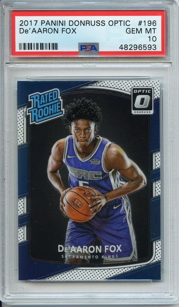 De'Aaron Fox Optic Rookie PSA 10 NEP 593