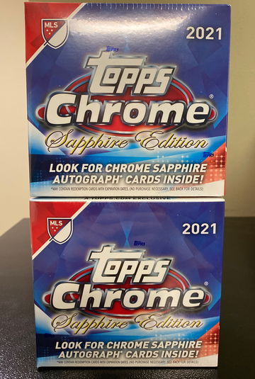 2 x boxes 2021 Topps Chrome MLS Sapphire Edition