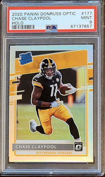 2020 CHASE CLAYPOOL Panini Donruss Optic SILVER HOLO Prizm PSA 9 Rookie #176