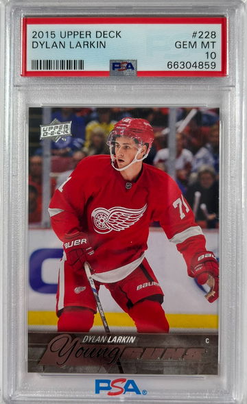 2015 Upper Deck Dylan Larkin Young Guns RC Rookie Card PSA 10 Gem Mint