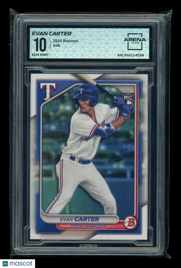 2024 Bowman Evan Carter #46 RC Arena Club 10