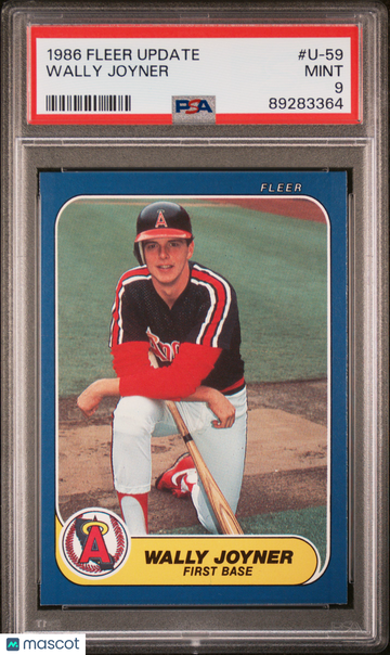 1986 Fleer Update Wally Joyner #U-59 PSA 9
