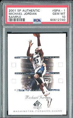 2001 Upper Deck UD SP Authentic Sample SPA-1 Michael Jordan Washington Wizards PSA 10 Gem Mint