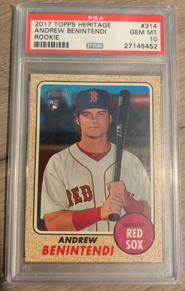 2017 Topps Heritage Andrew Benintendi RC PSA 10