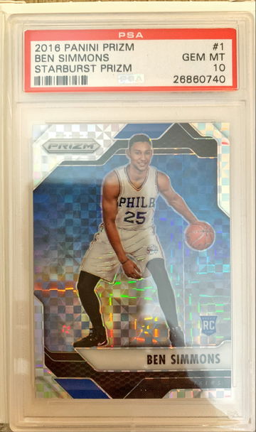 2016-17 PANINI PRIZM STARBURST BEN SIMMONS 