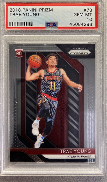 TRAE YOUNG 2018 PANINI PRIZM ROOKIE PSA 10 GEM MINT 