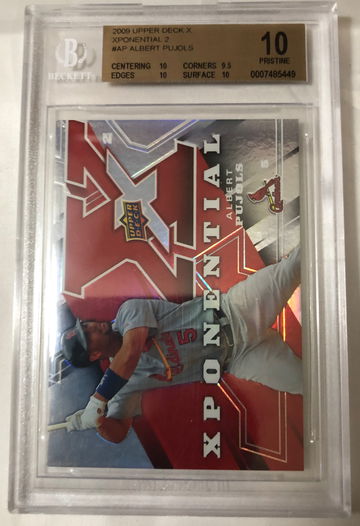 2009  UPPER DECK X  , XPONENTIAL 2 #AP ALBERT PUJOLS  “PRISTINE “ 10