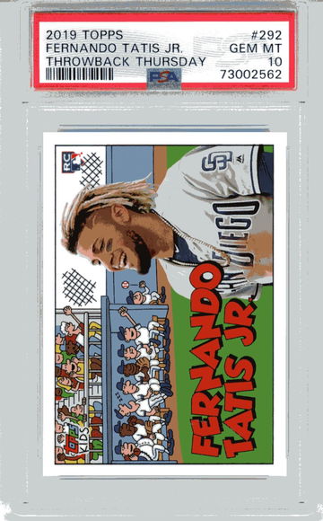2019 Topps Throwback Thursday #292 Fernando Tatis JR RC Comic Strip SP PSA10
