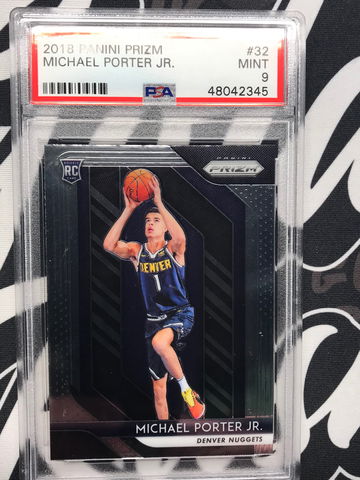 2018 Panini Prizm Michael Porter Jr Rookie #32 PSA 9