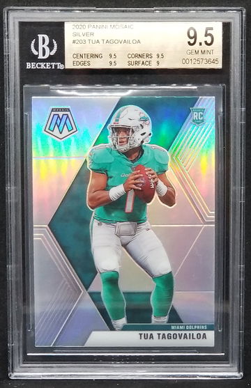 2020 Mosaic Silver Prizm Rookie Tua Tagovailoa BGS 9.5 RC